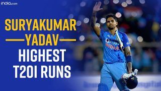 Suryakumar Yadav Beats Pakistani Batsman Mohammad Rizwan, Becomes Top-Scorer in T20Is in 2022 | Watch Video