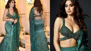 Janhvi Kapoor Steals The Show in Sultry Mermaid Lehenga With Hot Cut-Outs at Manish Malhotra's Diwali Bash