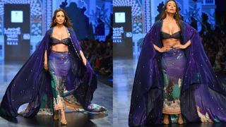 Malaika Arora Turns Up The Heat in Sizzling Hot Ramp Walk in Sexy Bralette-Skirt With Long Cape at LFW 2022, Watch Video