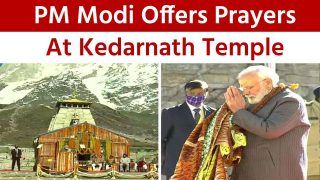 PM Modi Offers Prayers At Kedarnath Temple Ahead Of Diwali, To Lay Foundations For Ropeway Projects- Watch Video