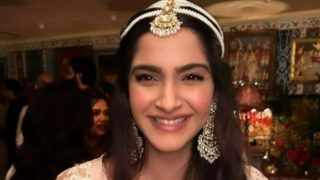 Sonam Kapoor Looks Diva In White Outfit And Pearl Matha Patti As She Celebrates Son Vayu’s First Diwali
