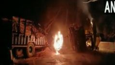 सीतापुर में ट्रैक्टर-टैंकर के बीच जोरदार टक्कर, 4 लोग जिंदा जले; दो वाहनों में लगी आग