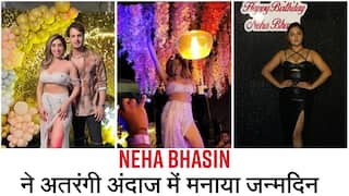 नेहा भसीन ने केक के ऊपर रखा सैंडल और टेबल पर चढ़कर पूरी रात लगाए ठुमके | Watch Video