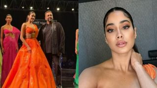 Janhvi Kapoor Steals The Limelight in Sultry Orange Lehenga, Shares BTS Photos From The Fashion Show