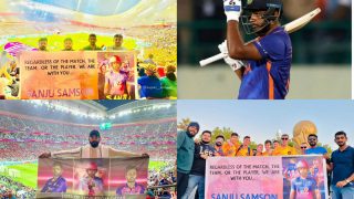 Sanju Samson Fans Show Support For Wicket Keeper Batter During FIFA World Cup 2022 | See Viral PHOTOS