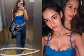 Disha Patani Looks Weekend Ready in Sexy Blue Corset Top And Denim With Krishna Shroff - WATCH