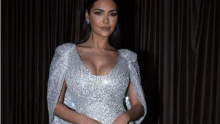 Esha Gupta Shimmers And Glitters in Sexy Silver Bodycon Gown at Doha Event – See Pics
