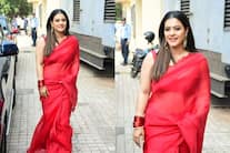 Kajol Looks Vivacious in Red Saree Lehenga With Incredible