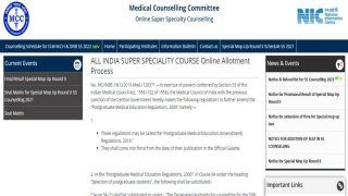 NEET SS 2022 Counselling Schedule Out at mcc.nic.in; Registration Begins Nov 22