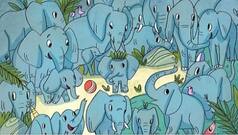 Optical Illusion: Can You Spot The Baby Rhino Hiding Among Elephants Within 10 Seconds?