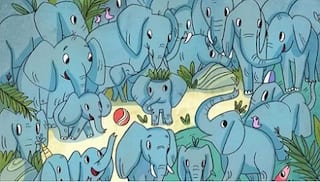 Optical Illusion: Can You Spot The Baby Rhino Hiding Among Elephants Within 10 Seconds?