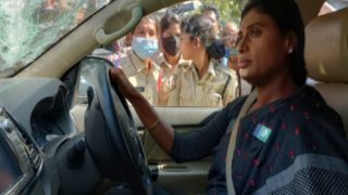 High-Voltage Drama in Hyderabad: Car of Andhra CM's Sister Towed Away While She Was In It | WATCH