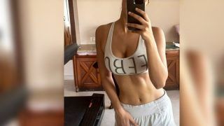 Disha Patani Burns Internet And Calories With Hot Gym Look in Sports Bra And Grey Shorts - See Pics