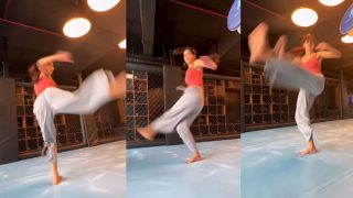 Disha Patani Throws Flying Kick Like a Ninja in Viral Gym Video - Watch