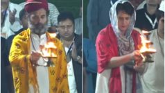 भारत जोड़ो यात्रा: राहुल और प्रियंका गांधी ने नर्मदा नदी की आरती की, कांग्रेस ने कहा- देश की एकता के लिए किया पूजा-पाठ