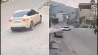 Caught On Camera: Tesla Car Goes Out Of Control In China While Parking; Kills 2