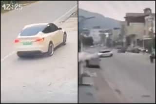 Caught On Camera: Tesla Car Goes Out Of Control In China While Parking; Kills 2