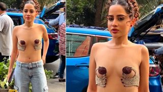 Urfi Javed Gets Papped in Barely-There Transparent Sleeveless Top And Jeans - Watch