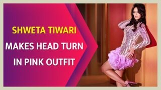 Shweta Tiwari looks drop-dead gorgeous in a sexy Pastel Pink Dress, Netizens Say Fierce As Fire| Watch Video