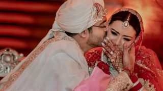 Hansika Motwani Tears up, Gives Full Glimpse of Her Gorgeous Lehenga in New Pics From Wedding With Sohael Khaturiya