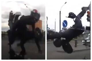 Viral Video: Most Startling Bike Crashes That Riders Escaped Miraculously | WATCH