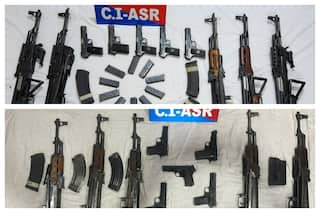 Punjab Police Seize 10 AK-47 Assault Rifles, Foreign-made Pistols, Huge Cache Of Narcotics From Smugglers