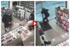 Viral Video: Thief Runs Away With Smartphone, Stopped By Jammed Door; What Happens Next? | WATCH