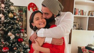 Ranbir Kapoor Kisses Alia Bhatt in Front of Christmas Tree - Check Inside Pics From Their Party