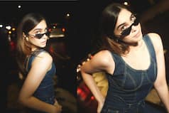 Sharvari Wagh Keeps it Chic in Denim Jumpsuit And Vintage Sunglasses