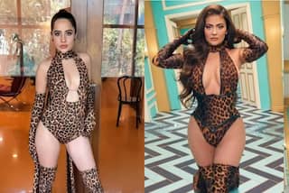 Urfi Copies Kylie in Hot Leopard-Print Bodysuit With Super Sexy Neckline And Knee-High Boots