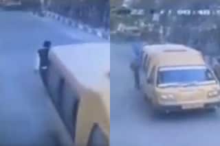 On Camera: School Bus Runs Over Pedestrian Walking On Street From Behind In Dhuri