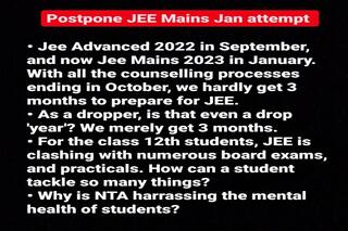 JEE Main 2023: Aspirants Demand NTA To Remove 75 Per Cent Eligibility Criteria, Here's Why