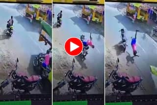 Viral Video: ट्रक से बंधी रस्सी बाइक सवार के गले में फंस गई, फिर जो हुआ चमत्कार ही कहेंगे- देखें वीडियो