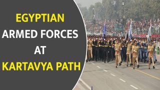 Proud Moment For India: Egyptian Armed Forces Marching on Kartavya Path | Watch Video