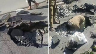 Civic Apathy Continues in Bengaluru as Another Road Caves in After Pipeline Work, Third Such Incident In a Week