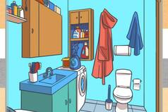 Optical Illusion: If You Can Find The Hidden Headphone in this Bathroom Image, You're a Genius