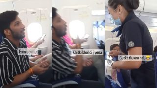 Man Asks Air Hostess to Open Flight's Window to Spit Gutka, Video Goes Viral