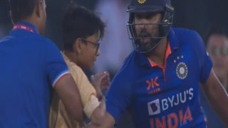 IND Vs NZ, 2nd ODI: Fan Boy Breaches Security, Hugs Rohit Sharma In Raipur | Watch Video