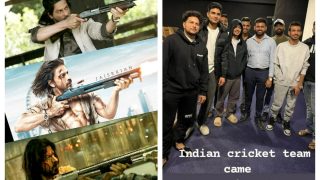 India Cricketers Enjoy Shahrukh Khan-Starrer Pathaan in Ahmedabad Ahead Of IND Vs NZ 3rd T20I