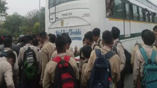 Several School Children Injured After 3 Buses Collide Near Delhi's IGI Stadium, Video Emerges | WATCH