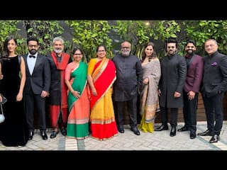 SS Rajamouli Attends Golden Globes 2023 in Dhoti-Kurta, See How Team RRR Represented India on Red Carpet - PICS