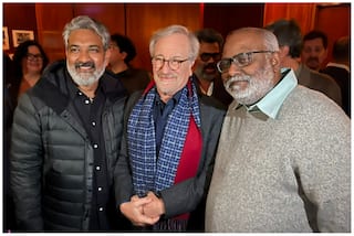 SS Rajamouli Has a Fan Moment After Meeting 'God' Steven Spielberg