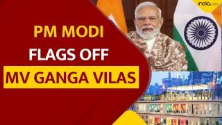 PM Modi Flags off World's Longest Cruise MV Ganga Vilas In Varanasi, Watch Video