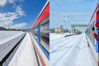 Railway Minister Shares Breathtaking Images Of Snow-Clad Railway Line, Can You Guess The Station?