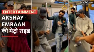 Akshay- Emraan Train: मेट्रो पहुंचे इमरान - अक्षय, फैंस के बीच किया जमकर डांस | Watch Video