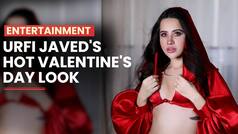 Valentine   s Day Special: Urfi Javed Paints The Town Red On Valentine's Day, Netizens Trolled Her For Revealing Neckline