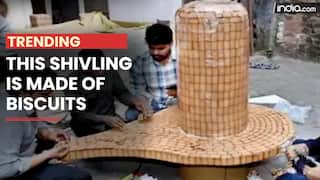 Mahashivratri Special 2023: Unique Shivling Made Of Biscuits Making Headlines - Watch Video