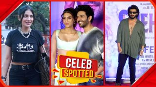 Urfi Javed Spotted In Hot Look, STRUGGLES To Walk In Her Outfit, Shahid-Mira, Varun, Join Kartik And Kriti At Shehzada Screening - Watch Video