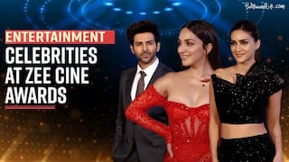 Celebrities At Zee Cine Award: Kiara Advani Stuns In Red Thigh-High Slit Gown | Watch