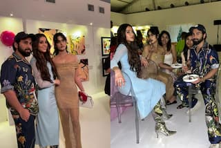 Nysa Devgan Looks Bombshell in SEXY Off-Shoulder Golden Dress, Poses With Close Friends in New PICS